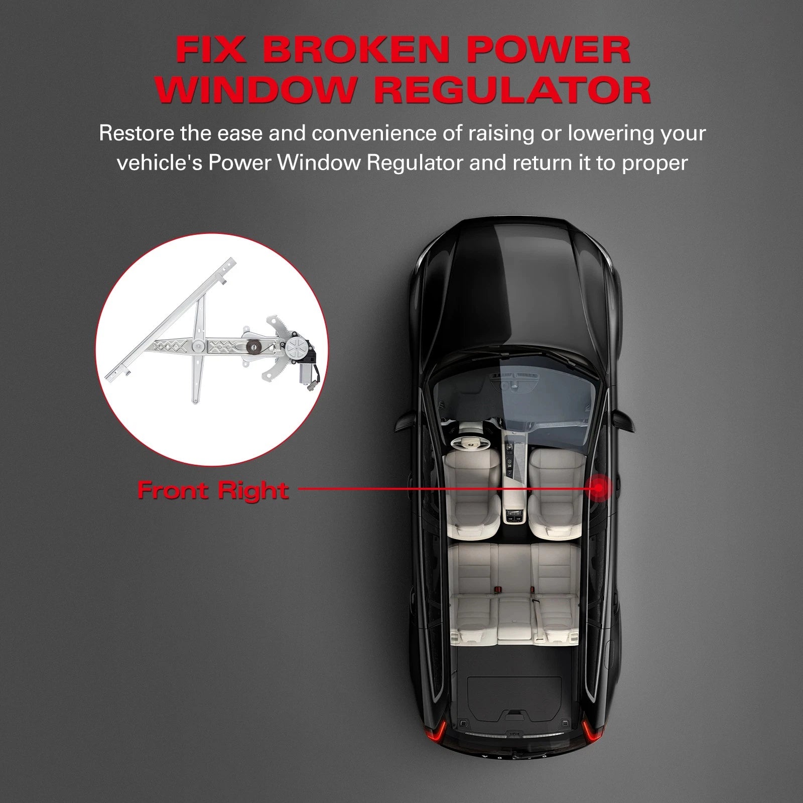 Window Regulator with Motor for Ford Windstar Freestar (2000–2003)