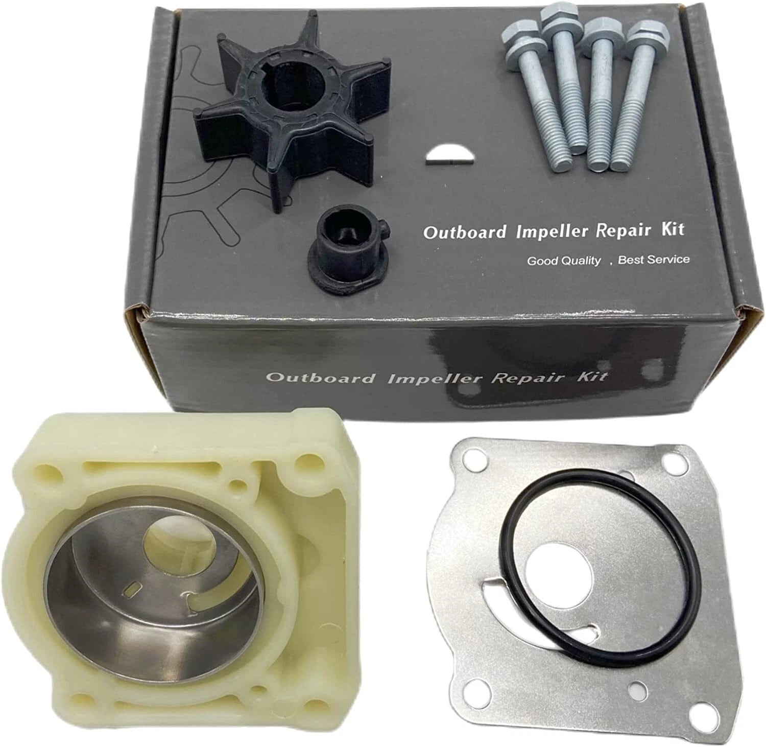 Water Pump Impeller Repair Kit for Yamaha 25 HP Outboard (61N-W0078-11-00)