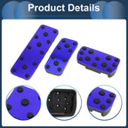 3 Pcs Automatic Foot Accelerator Pedal Covers for Subaru Forester (2006–2018) Blue