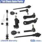 13PC Front Suspension Control Arm Tie Rod Ball Joint for GMC Sierra 2500 (2000–2012)