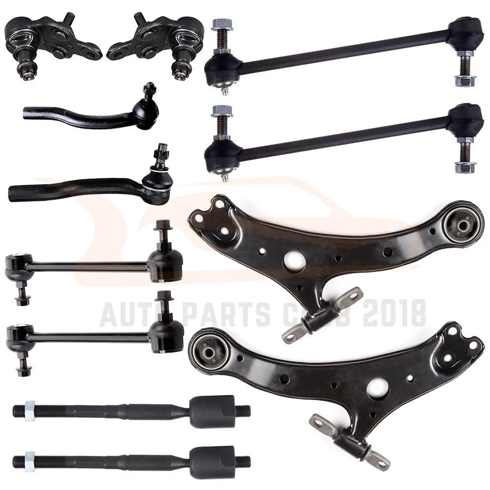 Set of 12 Front & Rear Sway Bars Lower Control Arms for Toyota Solara (2002–2012)