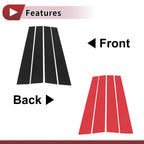 Door Pillar Window Trim for Toyota Tundra (2000–2006) Carbon Fiber