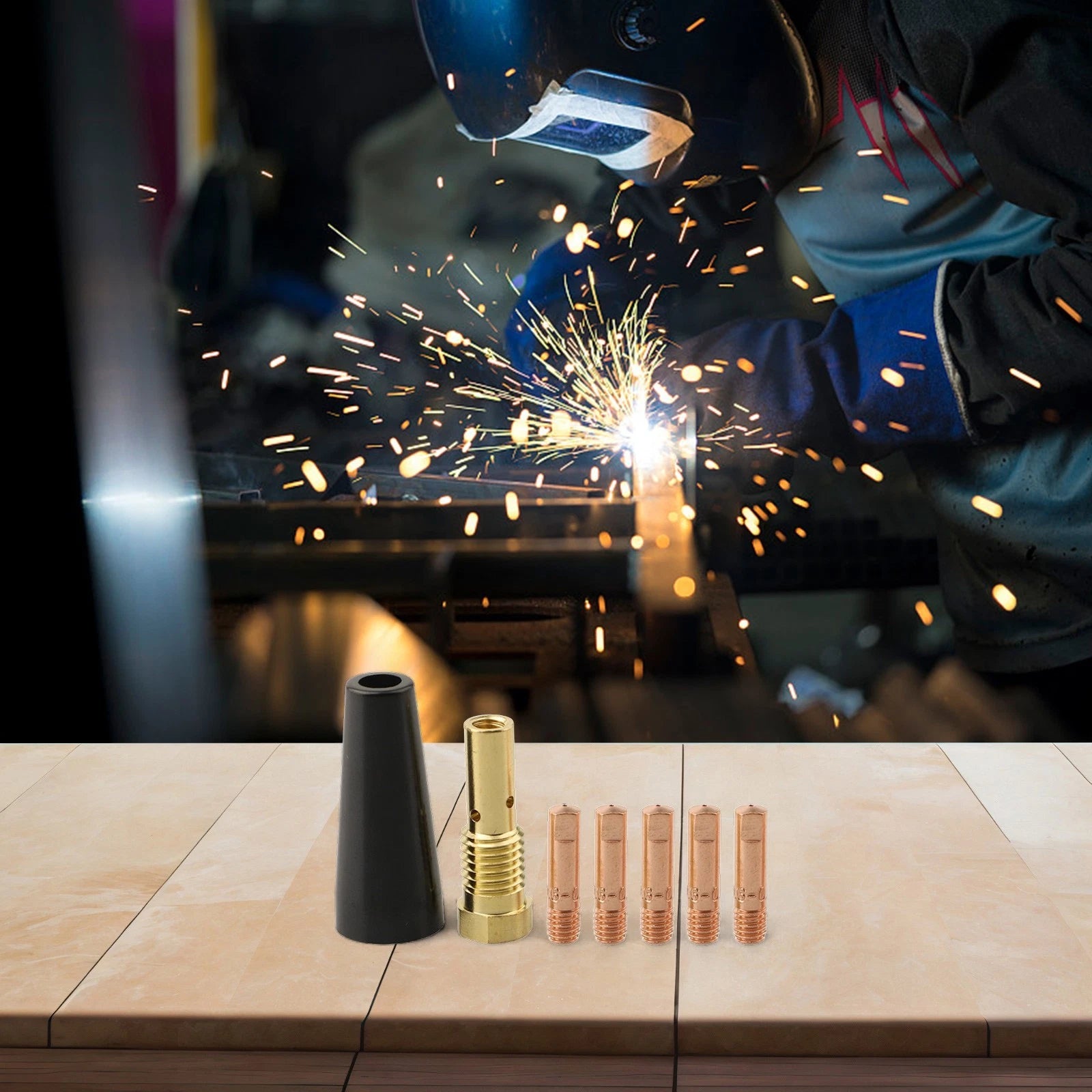 Nozzle Tip Kit for MIG Welding (7 Conductive)