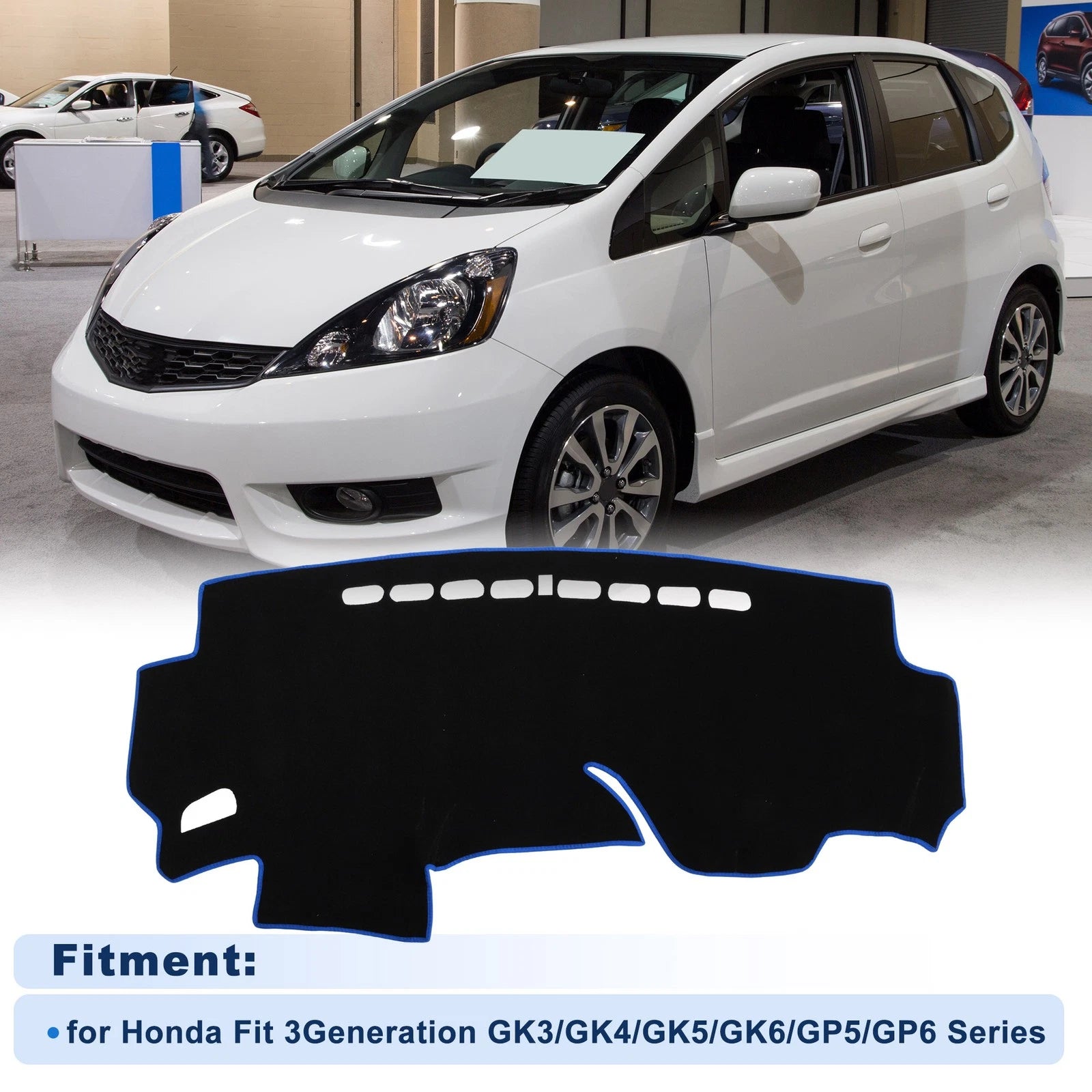 Dash Cover for Honda Fit (2015–2020) GK3/GK4/GK5/GK6/GP5/GP6 Polyester