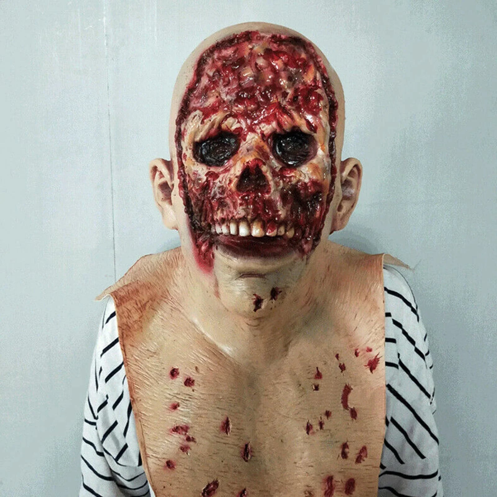 Melting Face Zombie Latex Mask for Halloween