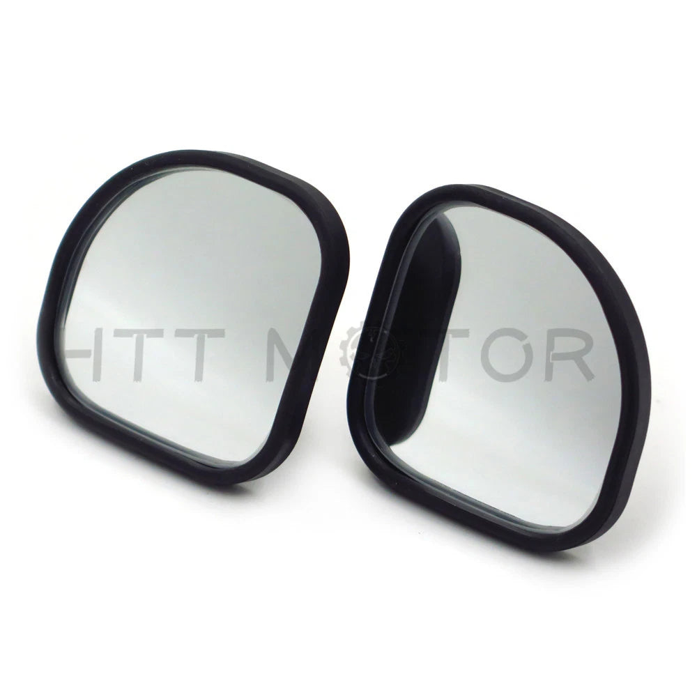 2X 360° Fan Shaped Blind Spot Stick-On Side View Mirrors for Auto