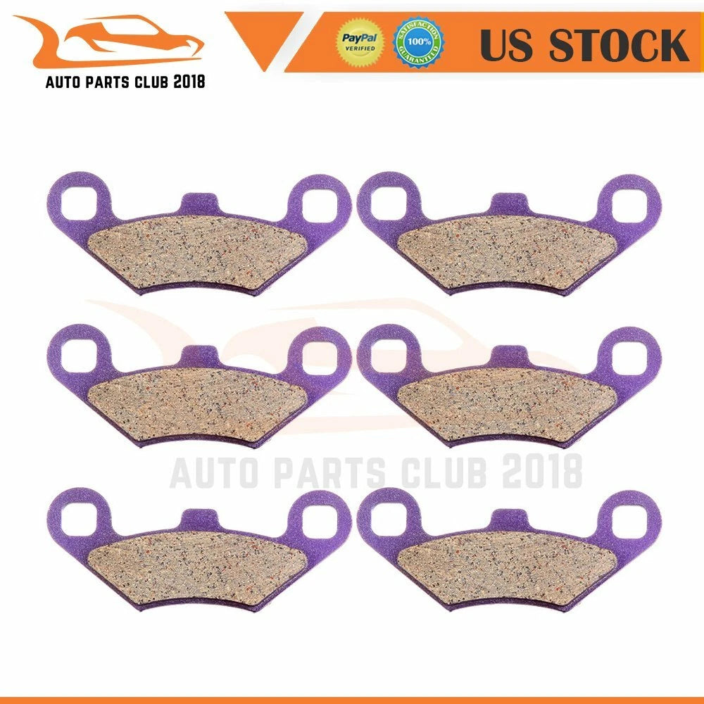 Front & Rear Carbon Fiber Brake Pads for Polaris Big Boss 250 300 Diesel (1991–2005)