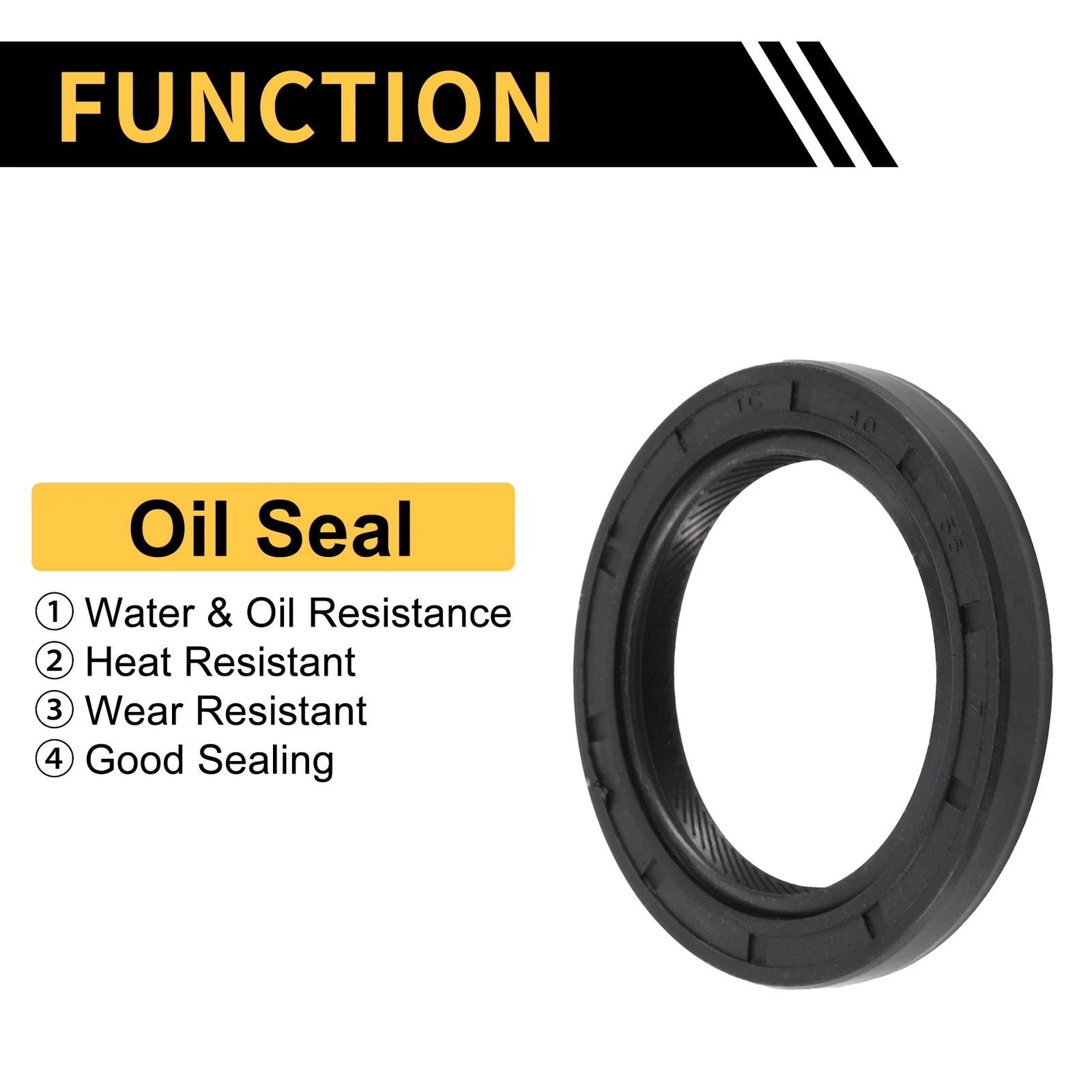 Set of 5 Oil Seal Ring for Rotary Shaft 40x56x7mm NBR Rubber