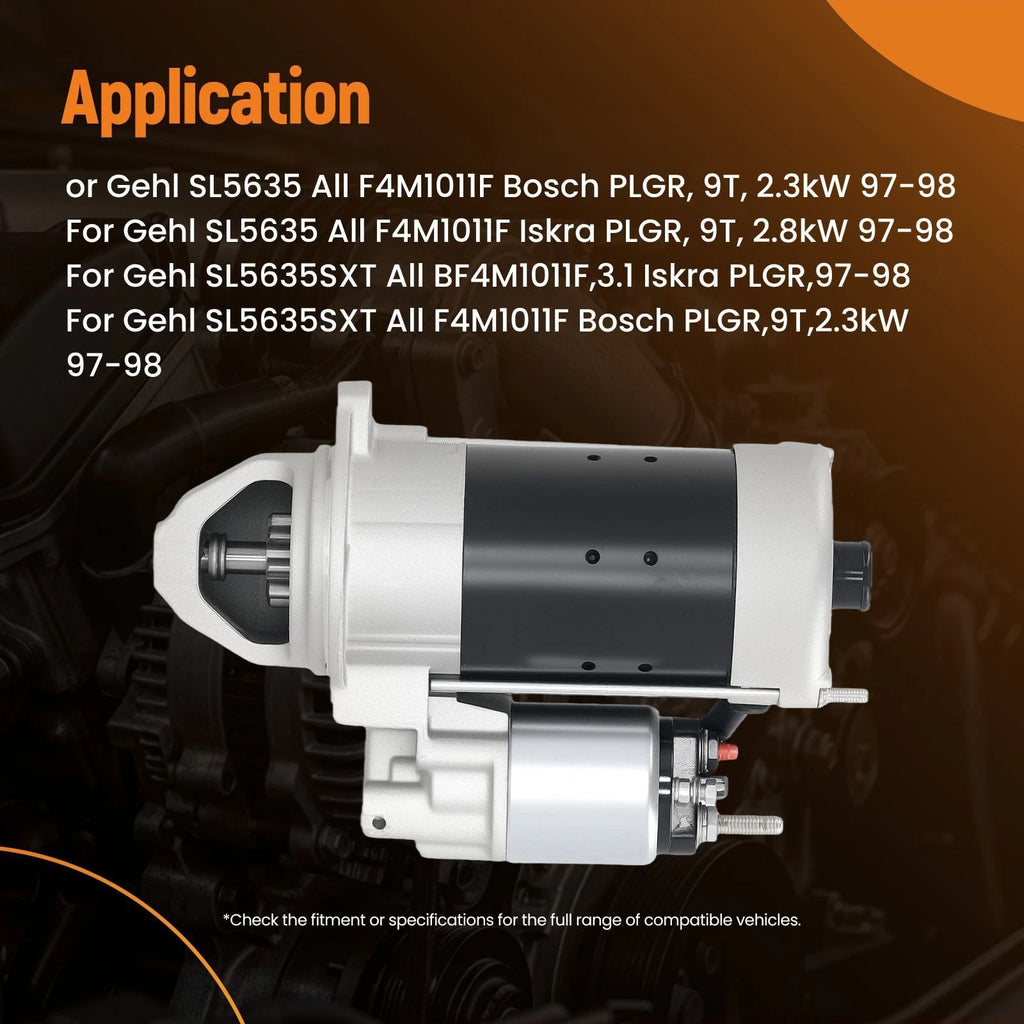 Starter Motor for Gehl 4840 (2004-2005) 12V 9T