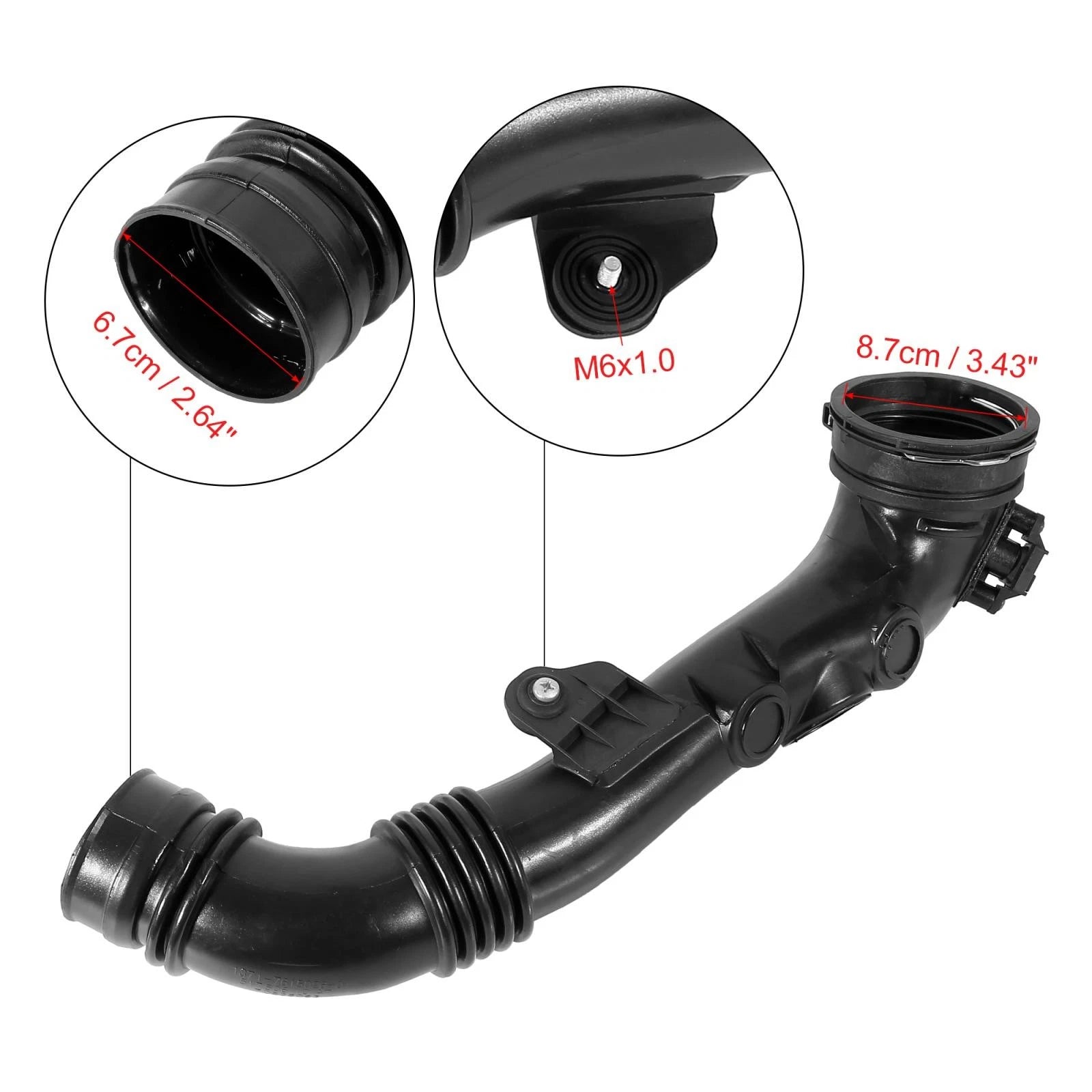 Engine Air Intake Hose for BMW 335i (2011–2013) X1 (2013–2015) 13717615026 13717599294