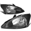 Headlight Lamps for Ford Focus (2003–2004) - Black Housing Replacement