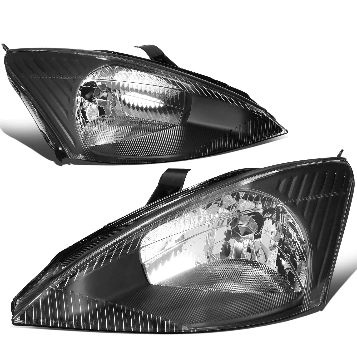 Headlight Lamps for Ford Focus (2003–2004) - Black Housing Replacement
