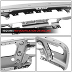 Chrome Steel Front Bumper Face Bar for Ford Ranger (2019–2024) w/ Sensor Hole