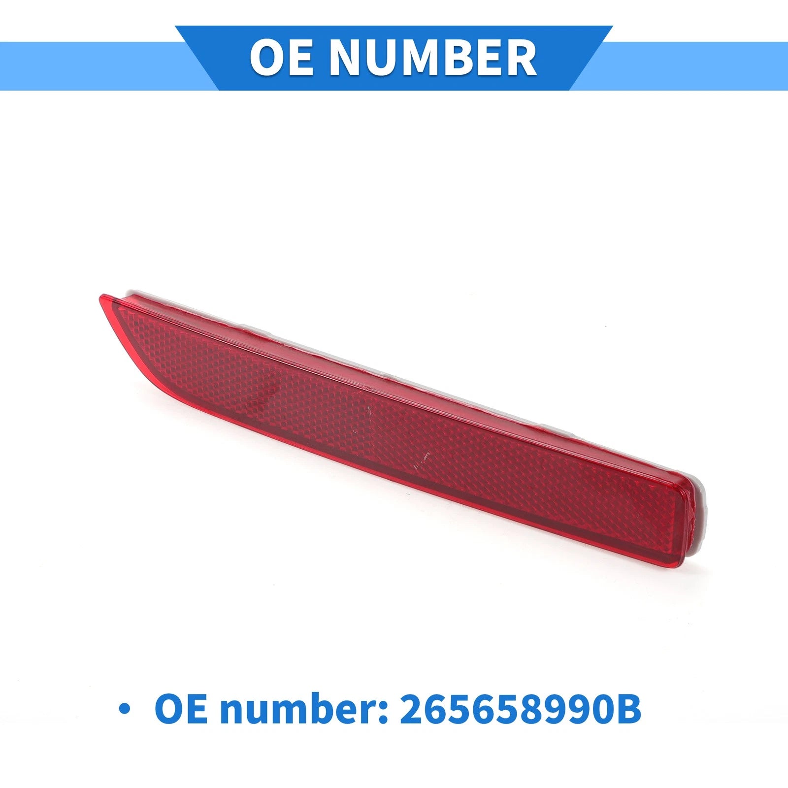 Rear Left Bumper Reflector No. 265658990B for Nissan Murano (2016–2023) Red