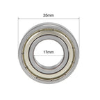 Set of 2 Deep Groove Ball Bearings 6003ZZ for BMW (2000–2023)
