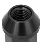 Set of 20 J2 7075 Forged Aluminum M12x1.5 Open-End Lug Nuts w/Adapter Black