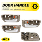 4X Inner Door Handle LH+RH for Toyota Camry (2002–2006) Beige Chrome