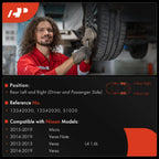 Brake Drum and Ceramic Brake Shoe Set for Nissan Micra Versa Note (2015–2019)