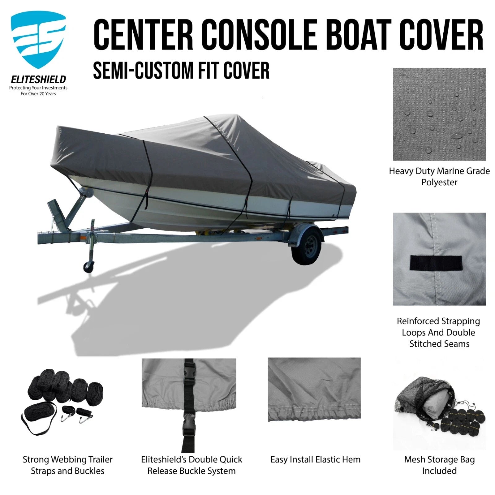 Boat cover for SeaArk Big Daddy (Trailerable)
