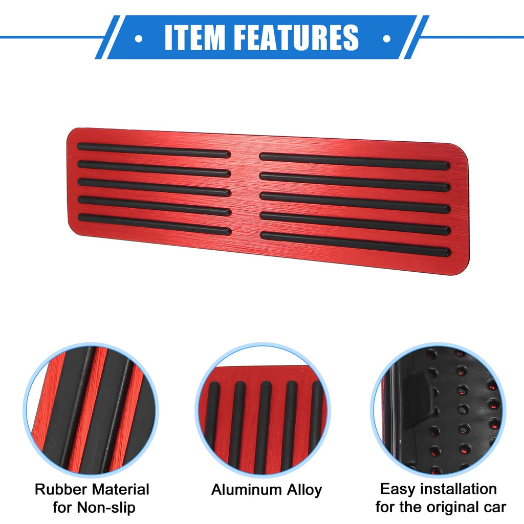 3 Pcs Gas Accelerator Brake Foot Rest Pedal for Ford Explorer (2020–2023) Red