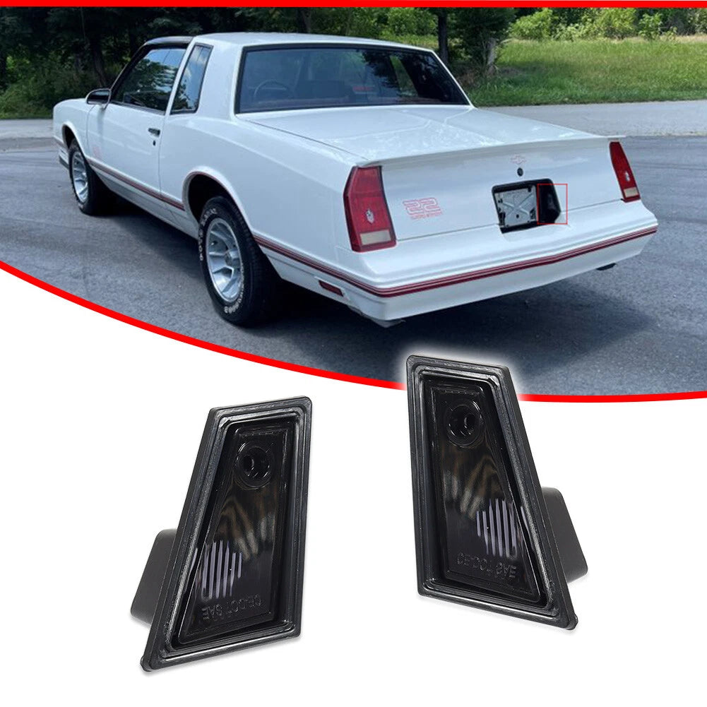 Set of 2 Smoke Rear License Plate Lights for Monte Carlo (1979–1988)