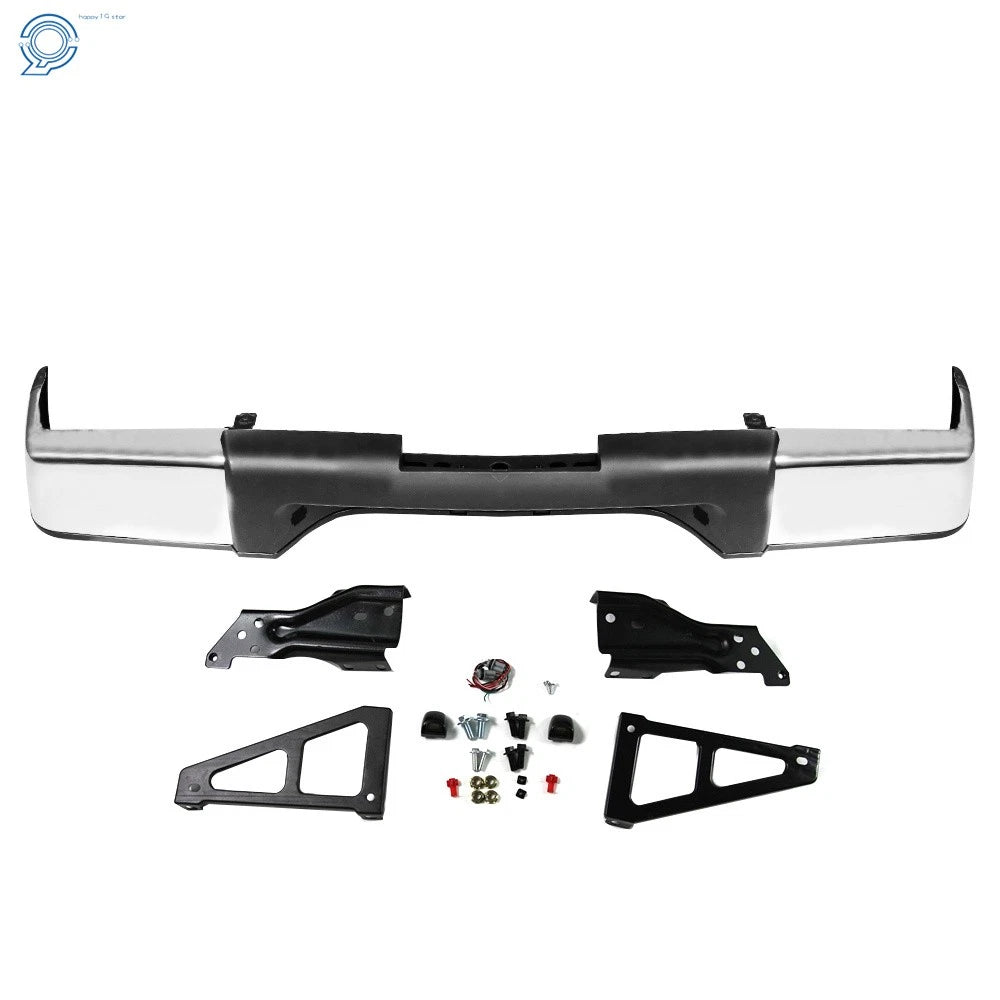 Chrome Rear Bumper Assembly for Chevy Silverado GMC Sierra 1500 (2007–2013)