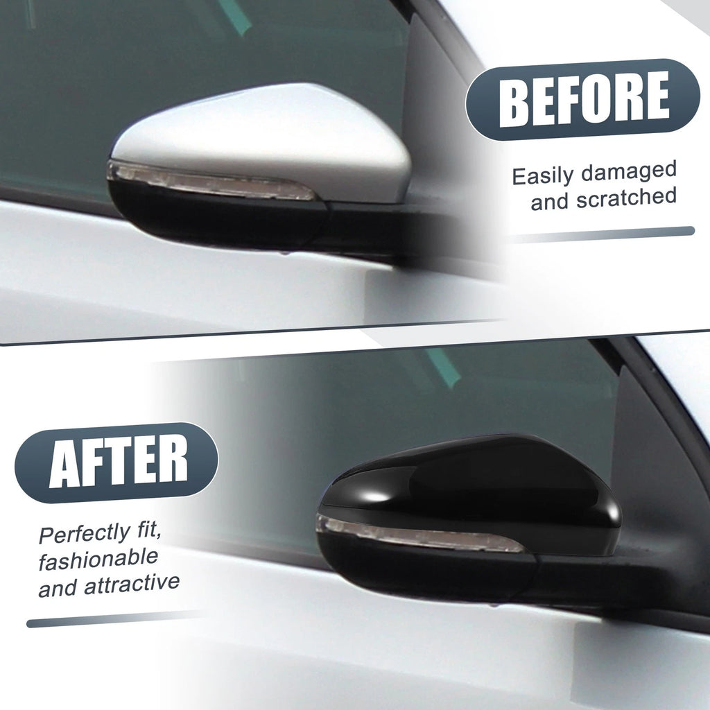 Right Mirror Cover Cap Gloss Black for Volkswagen Golf MK6, Touran (2010–2014)