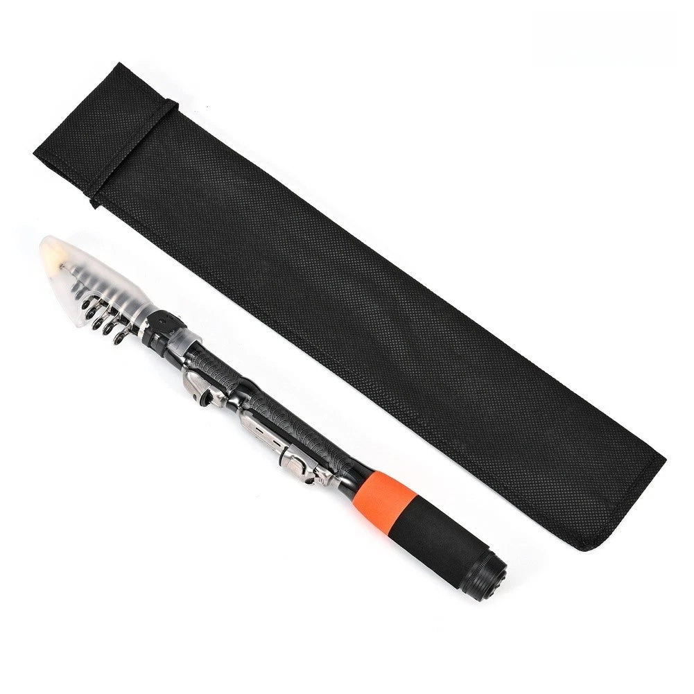 Telescopic Fishing Rod 180cm Fiberglass with Reinforced Tip for Rock Use