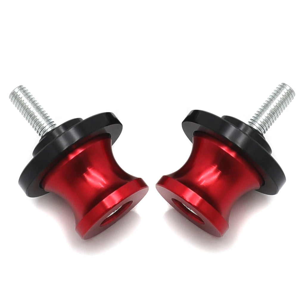 Set of 2 Red CNC Swingarm Spools Sliders for Universal Motorcycles