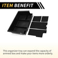 Center Console Organizer Tray for Chevy Silverado (2015-2019) Black