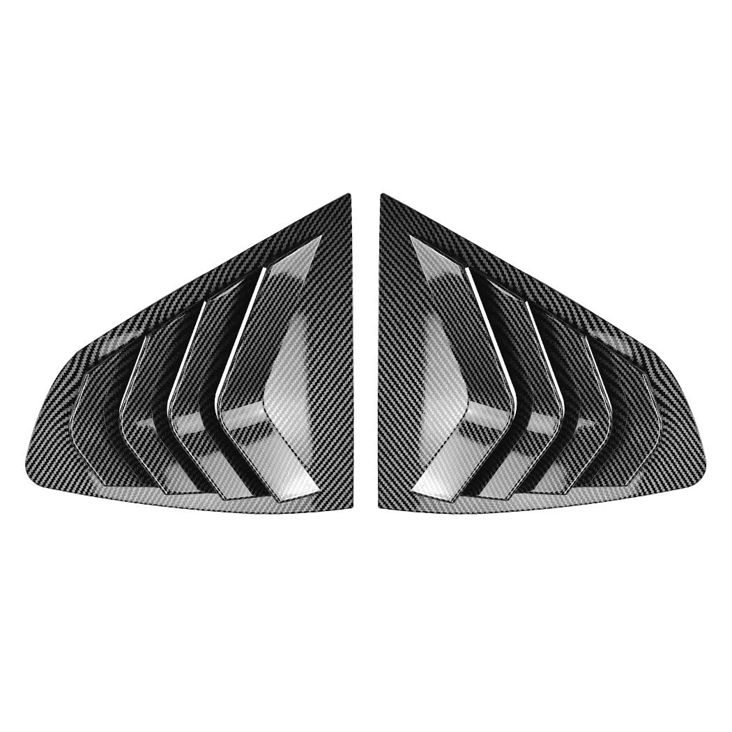 2X Carbon Fiber Look Side Window Louver Shutter Cover for BMW X4 (2018–2024)