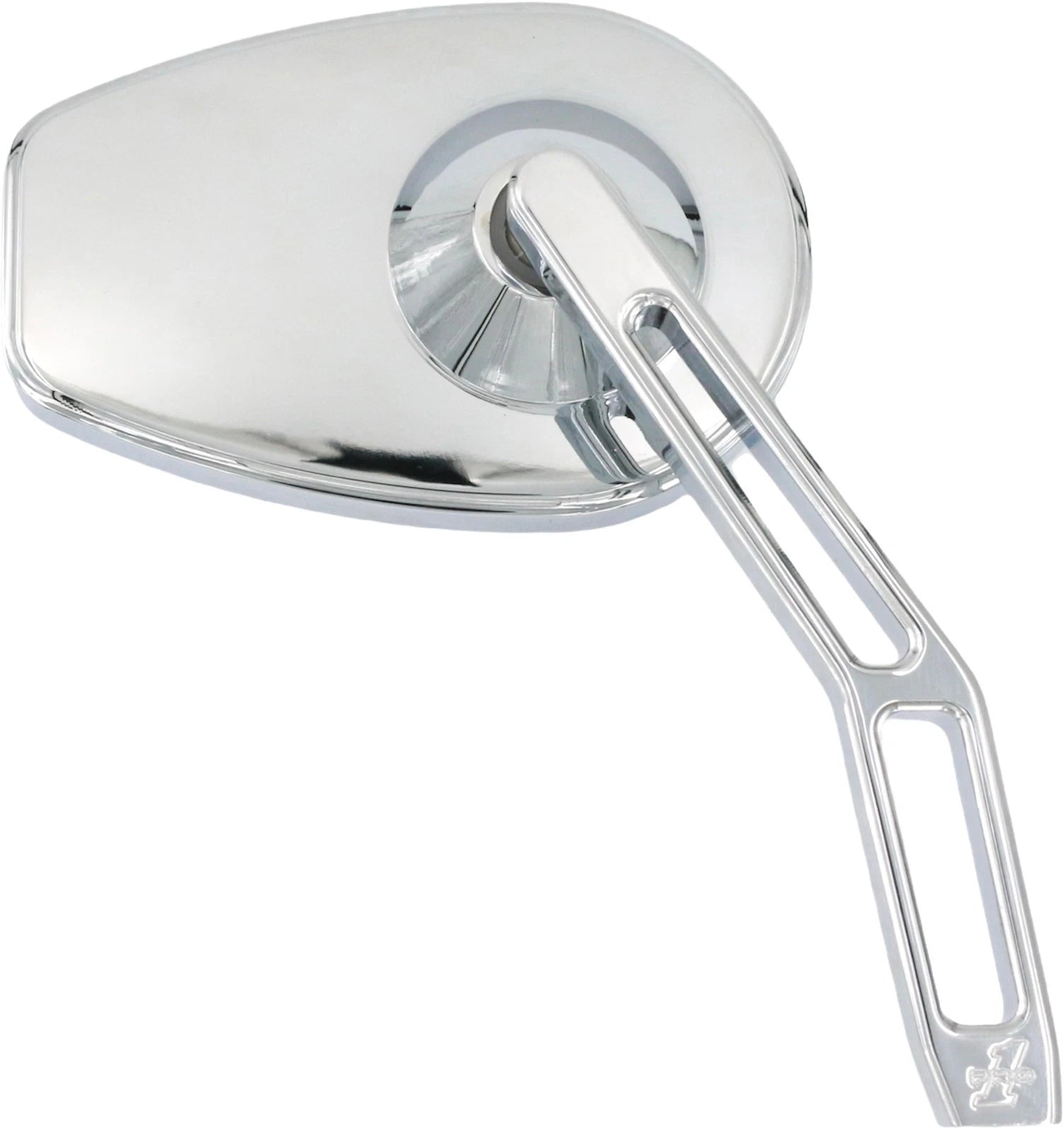 Pro One Micro Mirror V2 Cut Stem Right Chrome for Harley Indian Metric Cruisers