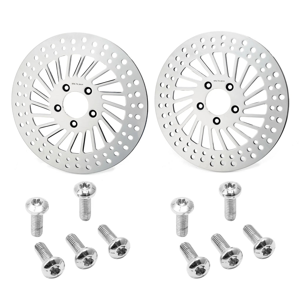 Front Brake Rotor Disc & Bolts for Harley Touring Electra Road Glide (2008–2023)