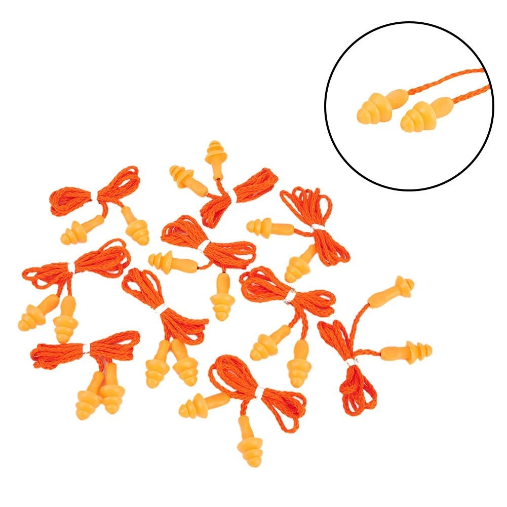 10 Pairs of Silicone Earplugs for Universal Use (Reusable)