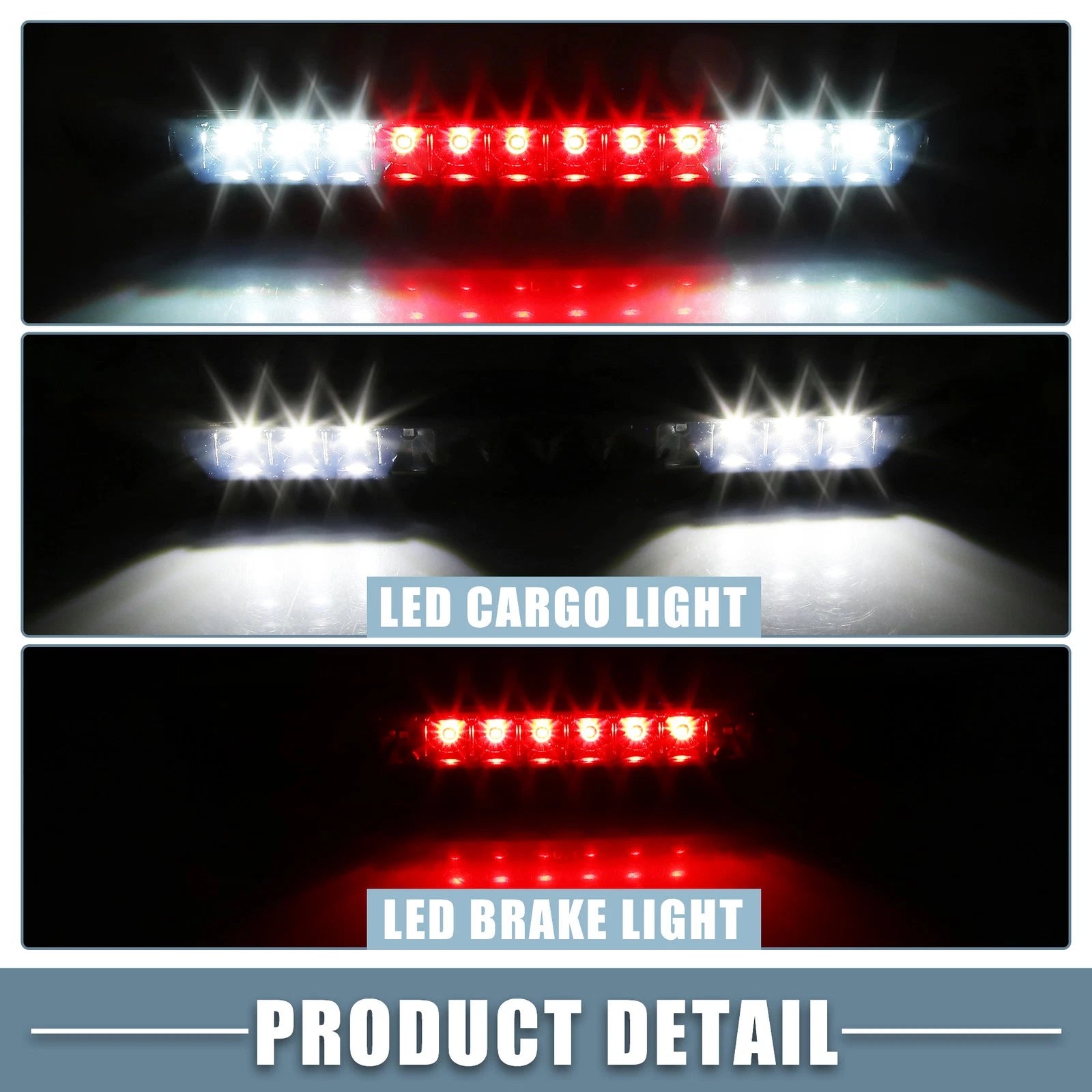 High Mount Stop Light 55077263AB for Dodge Ram 1500/2500 (2002–2008) Smoked Lens
