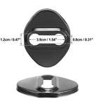 Set of 4 Door Lock Latch Striker Covers for Toyota (w/ Adhesive, Black)