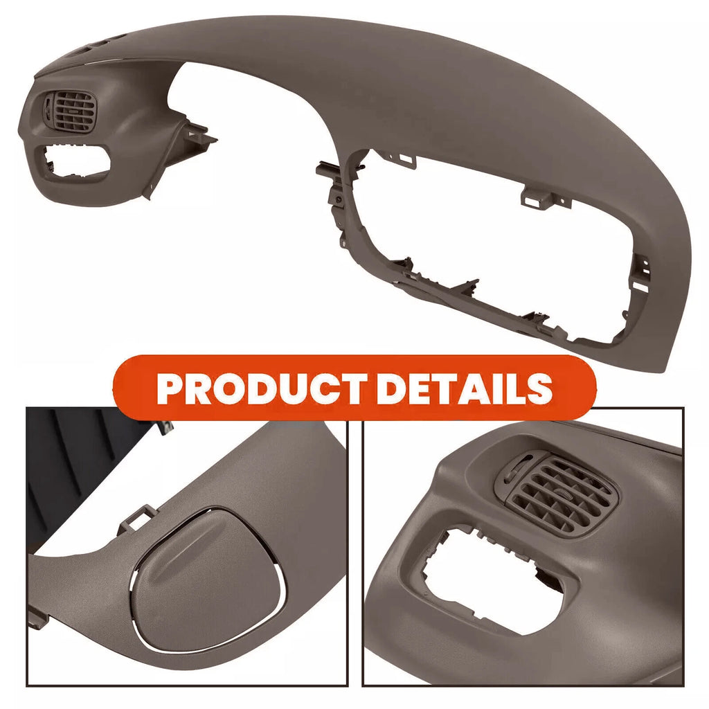 Dash Pad Bezel + Center Dash Radio Bezel for Ford F150 Expedition (1997-2003)