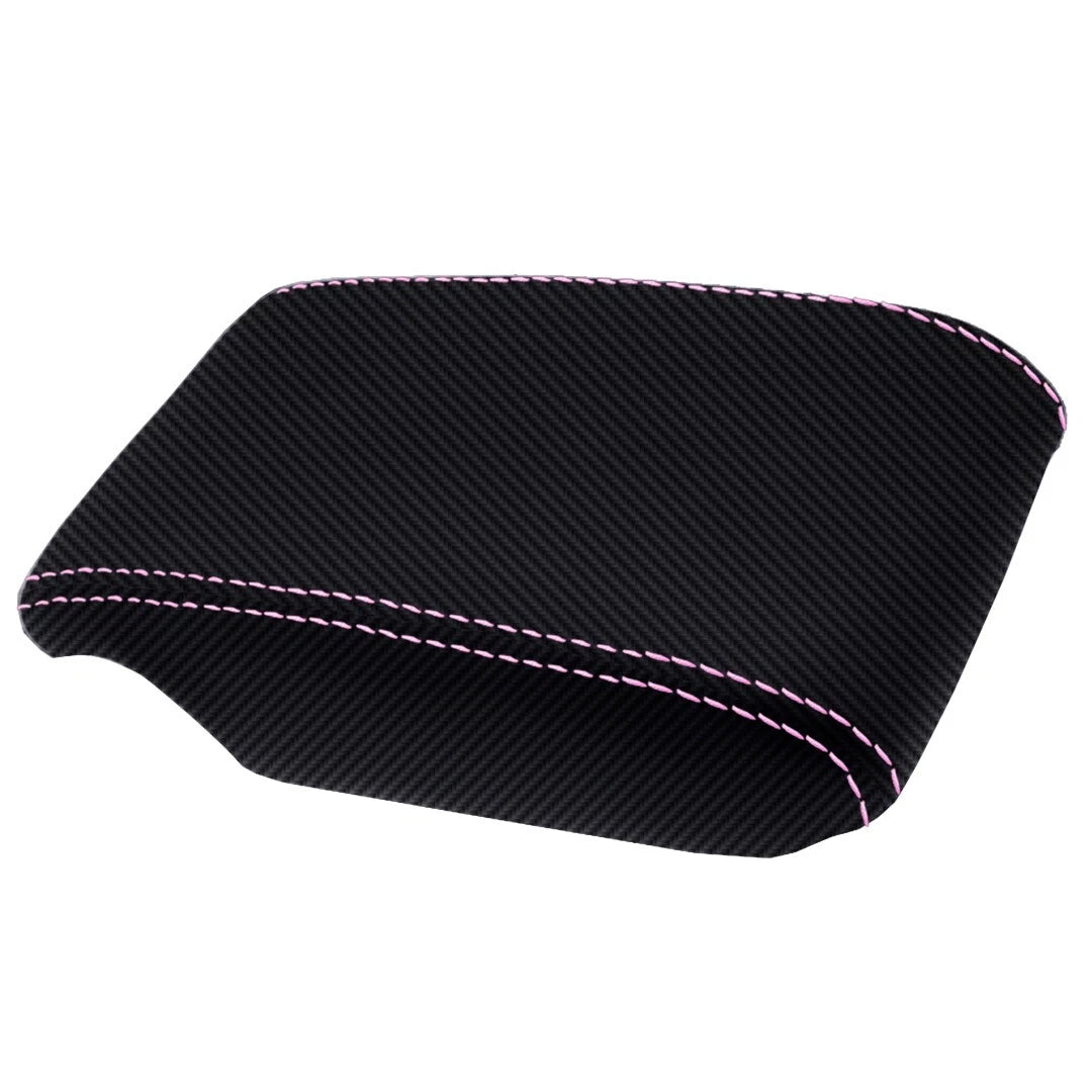 Console Armrest Cover for Lexus IS300 (2001–2005) Carbon Fiber Pink Stitch