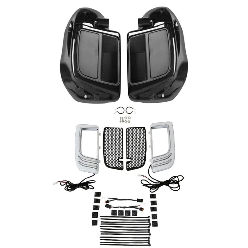 Lower Vented Fairings Speaker Pods Signal Light for Harley Touring (2014–2023)