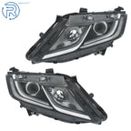 Set of 2 Black Headlight Assemblies for Honda Odyssey (2018-2020)