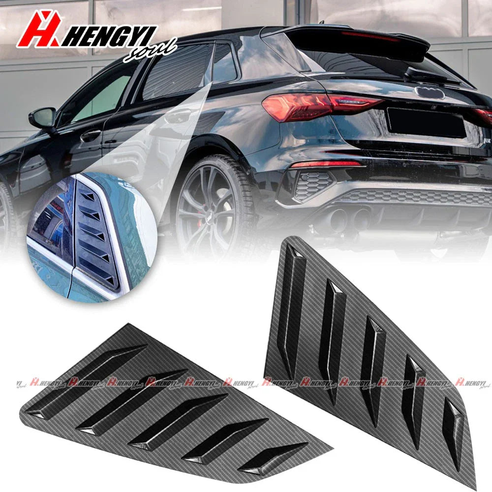 Carbon Look Side Vent Window Louver for Audi A3 S3 8Y Hatchback (2021–2023)