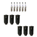 Denso 6 Double Platinum Spark Plugs & NGK Ignition Coil Boots for GMC Envoy (2002–2009)