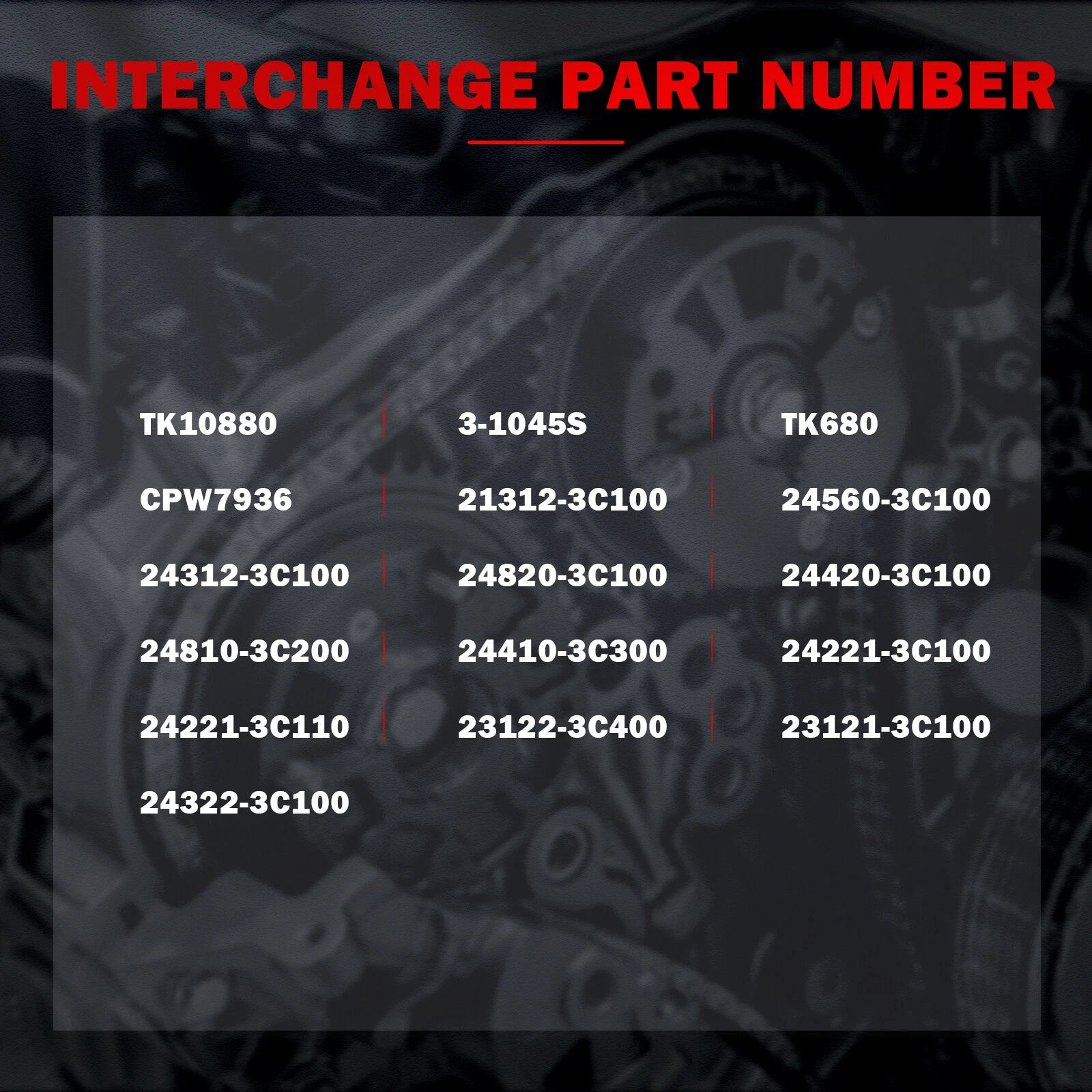 Timing Chain Kit for Hyundai Veracruz (2007-2012) & Sonata (2006-2010)
