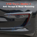 Black Front Fog Light Eyebrow Trim Spoiler Cover for Tesla Model 3 (2017–2023)