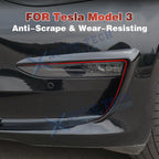 Black Front Fog Light Eyebrow Trim Spoiler Cover for Tesla Model 3 (2017–2023)