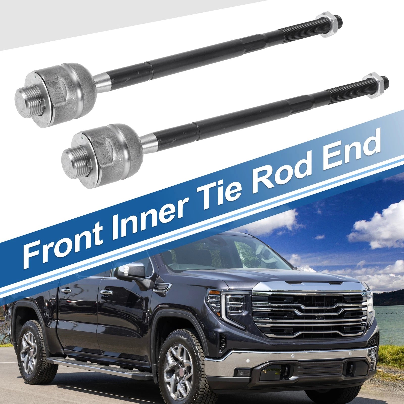 2X Front Inner Tie Rod End Links for Chevrolet Express 1500 2500 (1996–2023)