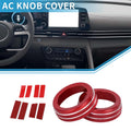 Set of 2 AC Climate Heater Switch Knob Cover Ring for Hyundai Elantra (2021–2024) Red