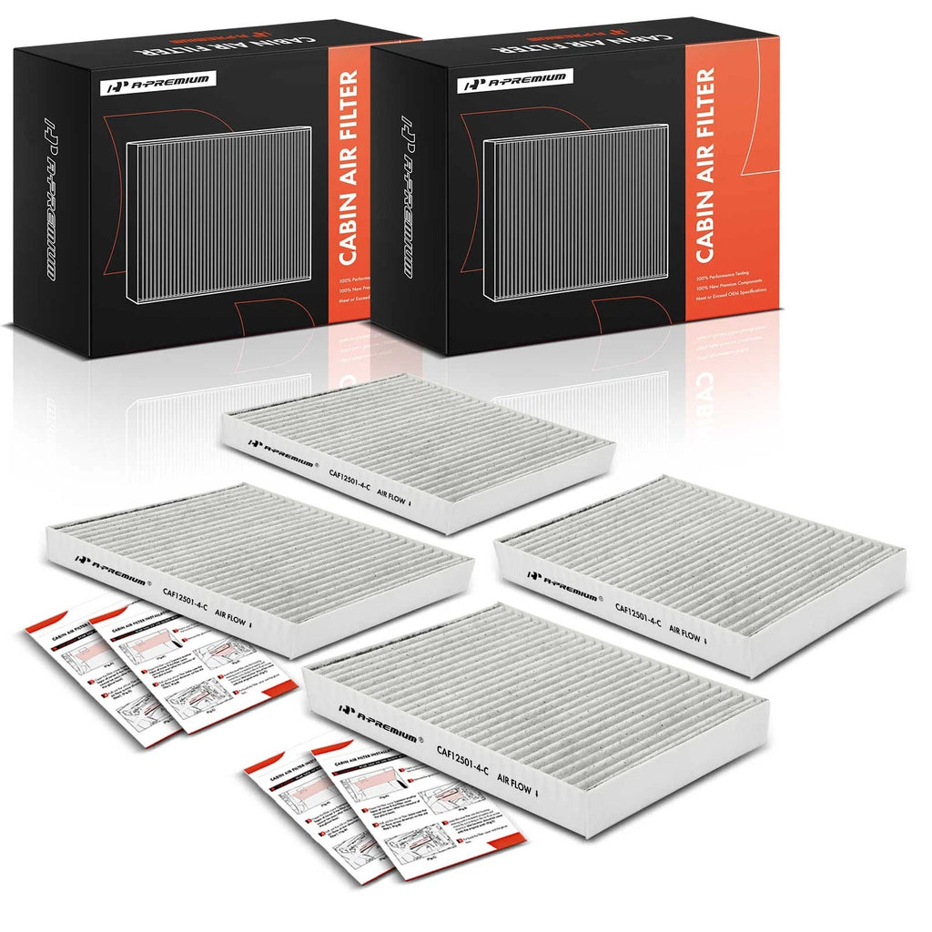Set of 4 Activated Carbon Cabin Air Filters for BMW 530i 540i 740i 750i (2017–2023)
