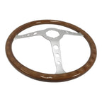 Brushed 3-Spoke Drilled Walnut Steering Wheel for 1963–1982 Corvette