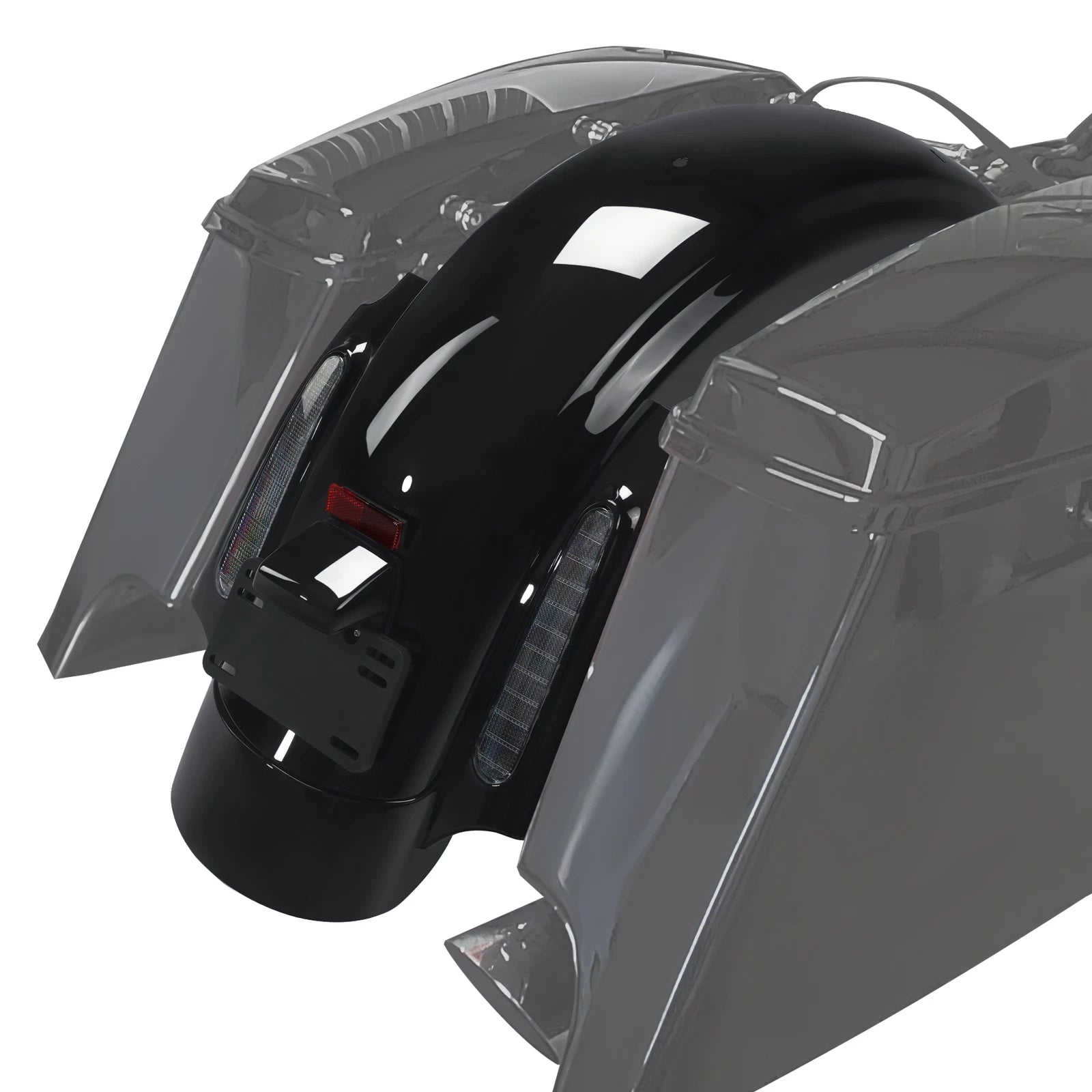 5" Stretched Hard Saddle Bag & Rear Fender for Harley Touring Electra Glide (2009–2013)